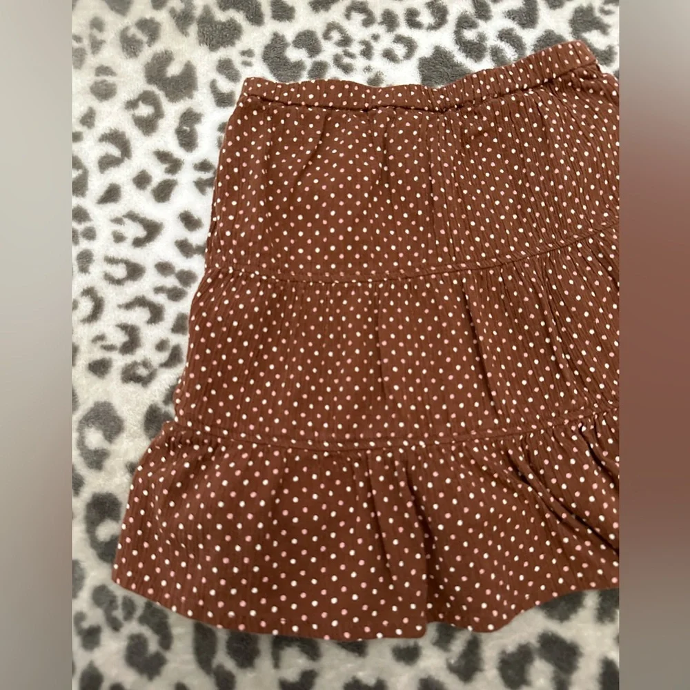 Old Navy Polka Dot Skirt in Brown Pink Size 6-12 months